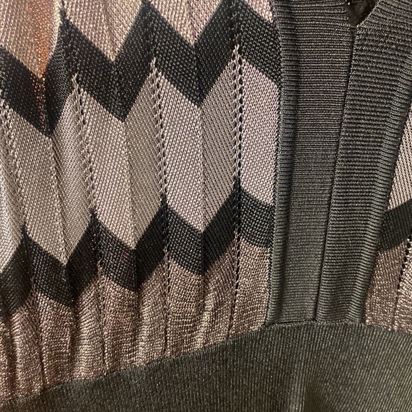 Laundry by Shelli Segal Metallic Chevron Knit Dress - Picture 2 of 7
